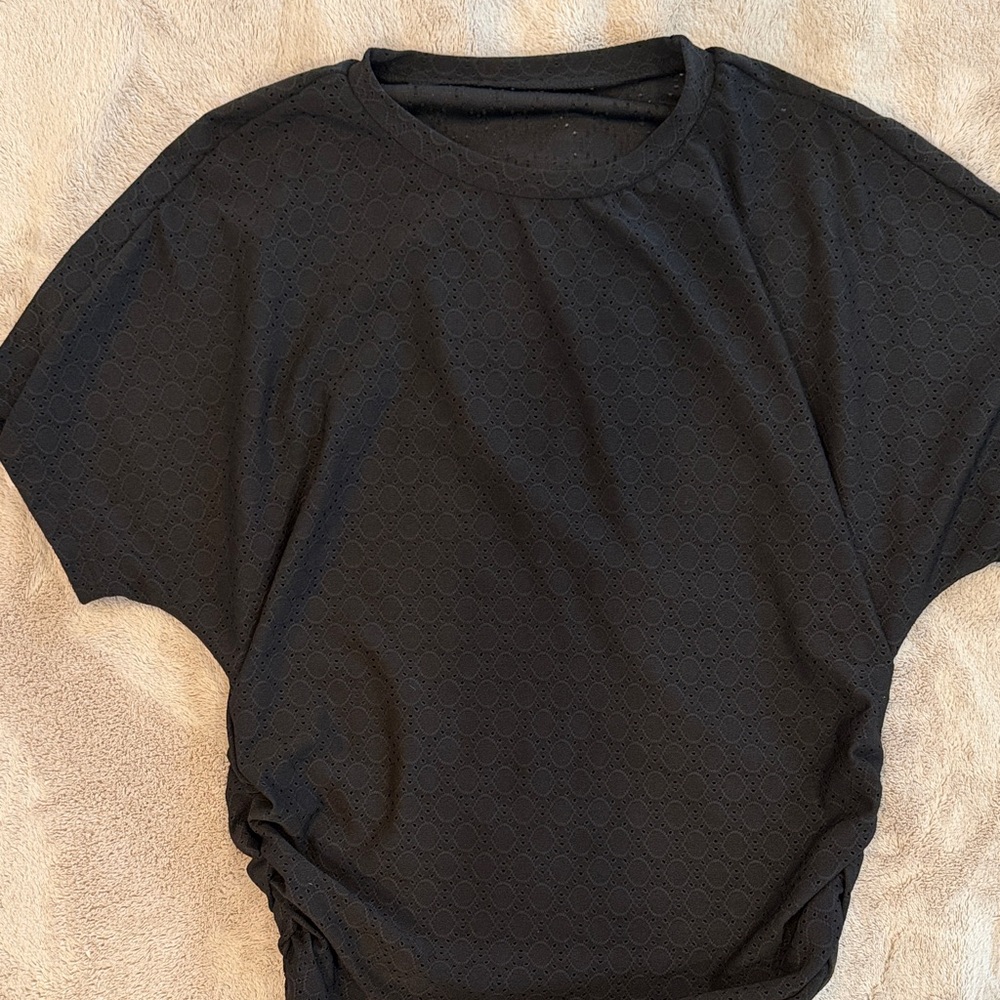 SHEIN Black Textured Blouse